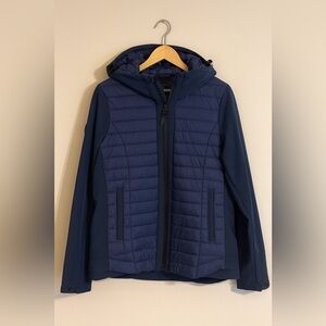 Atelier Noir Blue Puffer Jacket Size Large